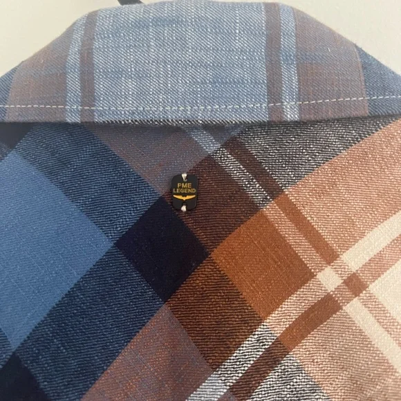 PME Legend mens check pattern button down shirt - Picture 6 of 6